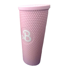 Cargar imagen en el visor de la galería, Vaso Barbie Texturizado Tachuelas con popote termico capacidd 24 onzas