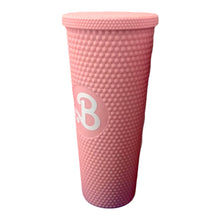 Cargar imagen en el visor de la galería, Vaso Barbie Texturizado Tachuelas con popote termico capacidd 24 onzas