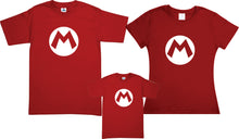 Cargar imagen en el visor de la galería, Set 3 Mario Luigi Princesa Peach Playeras Familia Evento Fiesta Juego Papá Mamá Infantil Cosplay