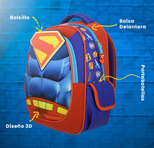 Cargar imagen en el visor de la galería, Superman Mochila Escolar Hero Armor Dc Comics Back Pack
