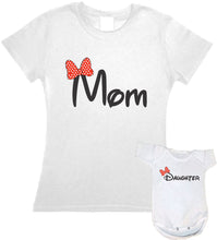 Cargar imagen en el visor de la galería, Set 2 Playeras Mickey & Minnie Familia Duo Mama Hijo Fiesta Viaje Dia de las Madres