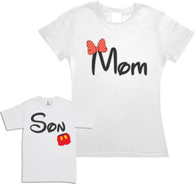 Cargar imagen en el visor de la galería, Set 2 Playeras Mickey & Minnie Familia Duo Mama Hijo Fiesta Viaje Dia de las Madres
