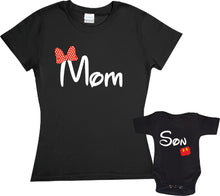Cargar imagen en el visor de la galería, Set 2 Playeras Mickey & Minnie Familia Duo Mama Hijo Fiesta Viaje Dia de las Madres