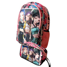 Cargar imagen en el visor de la galería, Demon Hunters Set Escolar Mochila y Lapicera Guerreras Rosa