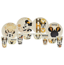 Cargar imagen en el visor de la galería, Vajilla Mickey Mouse Navidad Ecologica De Bambú Disney Colección 12 Piezas Para 4 personas