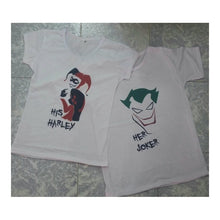 Cargar imagen en el visor de la galería, Pkt Playeras Pareja Joker & Harley Quinn Novios San Valentin