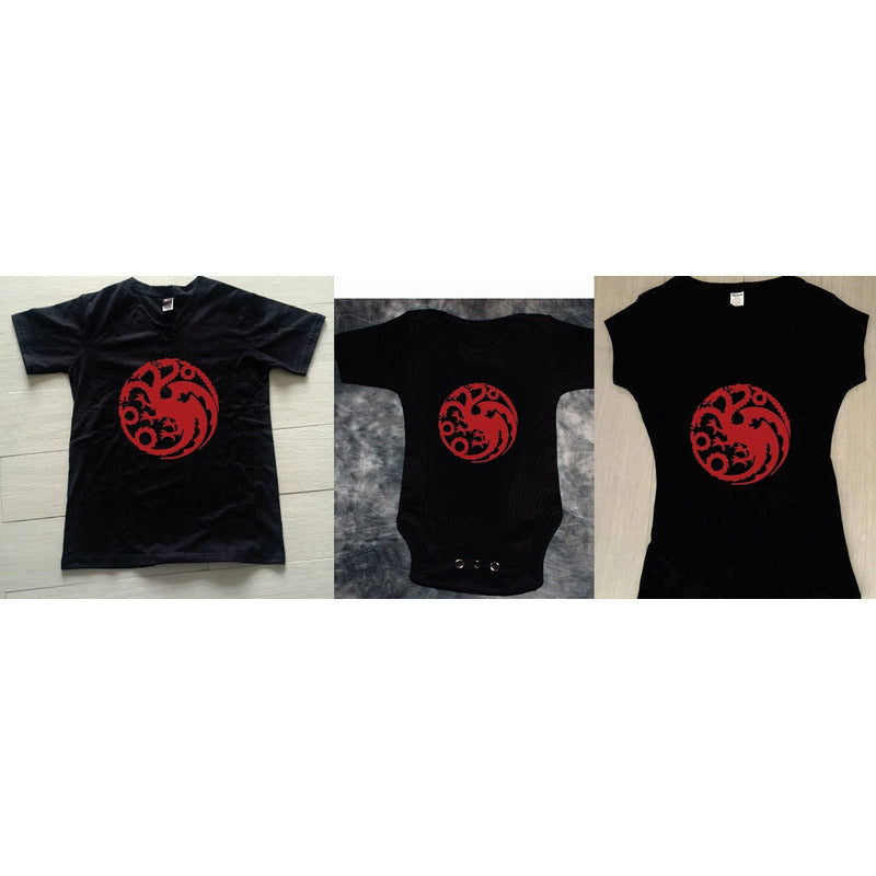 Pkt Game Of Thrones Familia Targaryen Playeras Y Pañalero