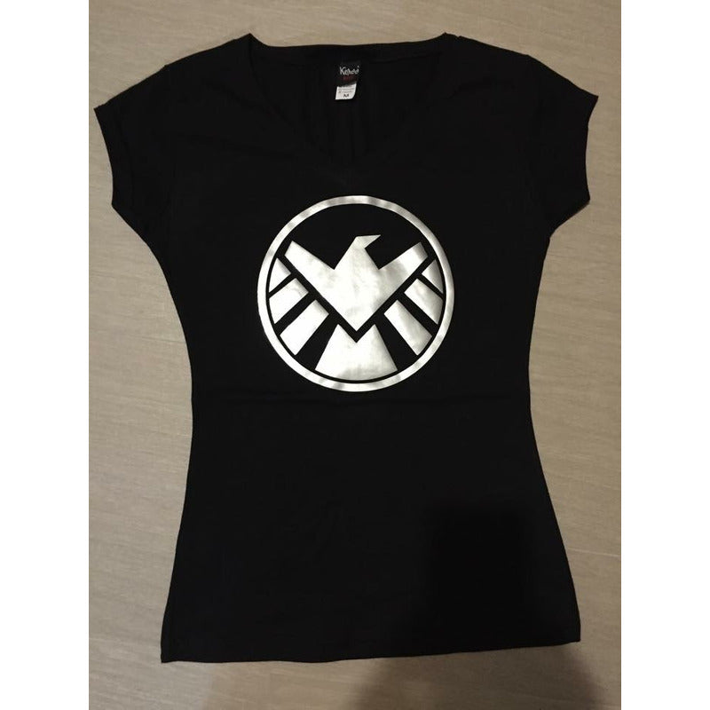 Playera Avengers / Shield Corte Dama