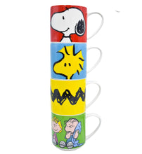 Cargar imagen en el visor de la galería, Snoopy Set de 4 Tazas Apilables Peanuts