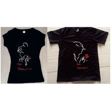 Cargar imagen en el visor de la galería, Pkt Playeras Pareja Bella & Bestia Novios San Valentin