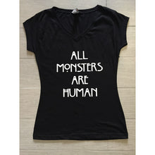 Cargar imagen en el visor de la galería, Playera American Horror Story All Monsters Are Human