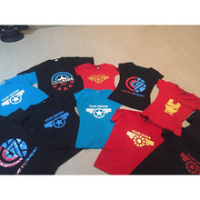 Cargar imagen en el visor de la galería, Playera Civil War Capitan America Ironman Reactor