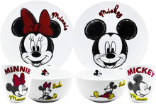 Cargar imagen en el visor de la galería, Vajilla Porcelana Disney Mickey & Minnie Mouse 12pz