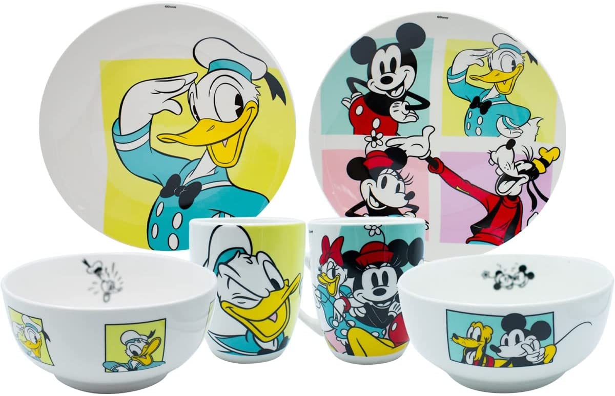 Vajilla Mickey Mouse, Minnie & Friends Porcelana 12 piezas, Para 4 Personas