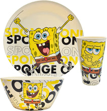 Cargar imagen en el visor de la galería, Bob Esponja Vajilla Bambu 12 piezas para 4 personas
