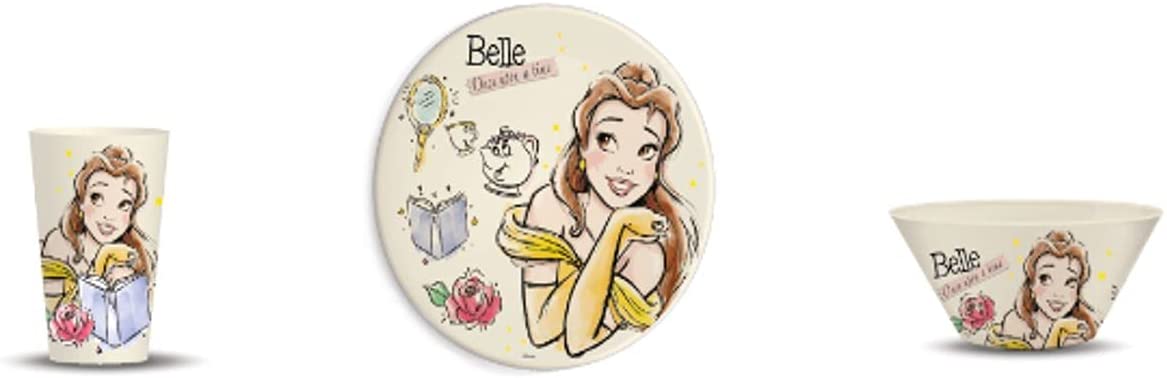 Princesas Disney Vajilla Ecologica De Bambú Disney Colección 12 Piezas Para 4 personas