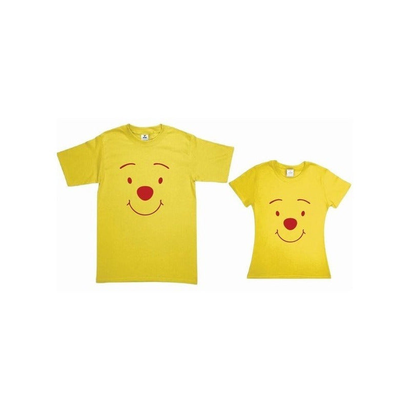 Pkt 3 Playeras Winnie Pooh Pareja,evento Familia Infantil