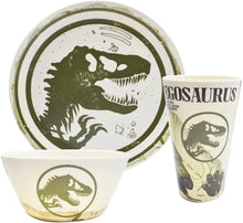 Cargar imagen en el visor de la galería, Jurassic Park Vajilla Bambu 12 piezas para 4 personas Jurrasic World