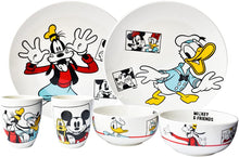 Cargar imagen en el visor de la galería, Vajilla Porcelana Disney Mickey, Minnie & Friends Retro 12pz
