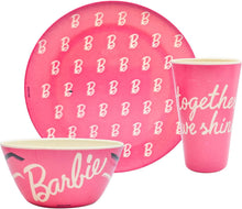 Cargar imagen en el visor de la galería, Vajilla Barbie de Bambu para 4 persona 12 piezas en total
