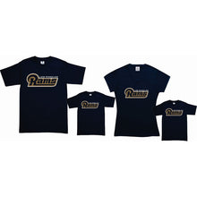 Cargar imagen en el visor de la galería, Pkt 4 Playeras Rams Tipo Nfl Papa E Hijo Los Angeles Mod 2