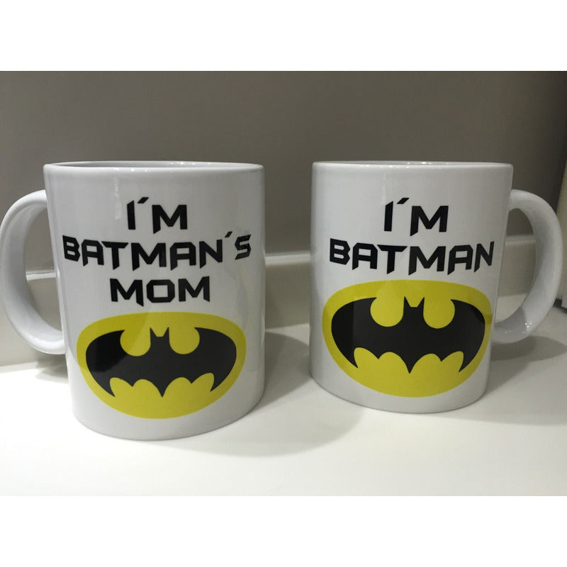 Pkt 2 Tazas Batman Dia De Las Madres Personalizda