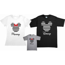 Cargar imagen en el visor de la galería, Pkt 3 Playeras Mickey & Minnie Mouse Familia Evento Viajes