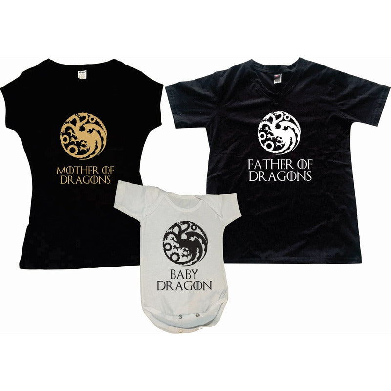 Pkt 2 Playeras Game Of Thrones Targaryen Mother Of Dragons