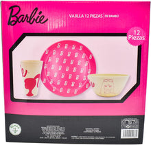 Cargar imagen en el visor de la galería, Vajilla Barbie de Bambu para 4 persona 12 piezas en total
