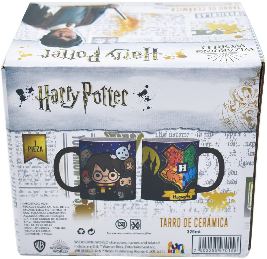 Taza Harry Potter Personajes con Caja 325 ml Tarro Dumbledore Hermione Ron Hagrid Hedwig