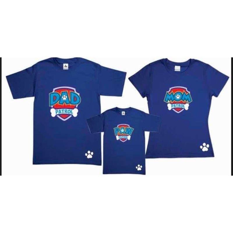 Pkt 7 Playeras Paw Patrol Fiesta Tallas Básicas