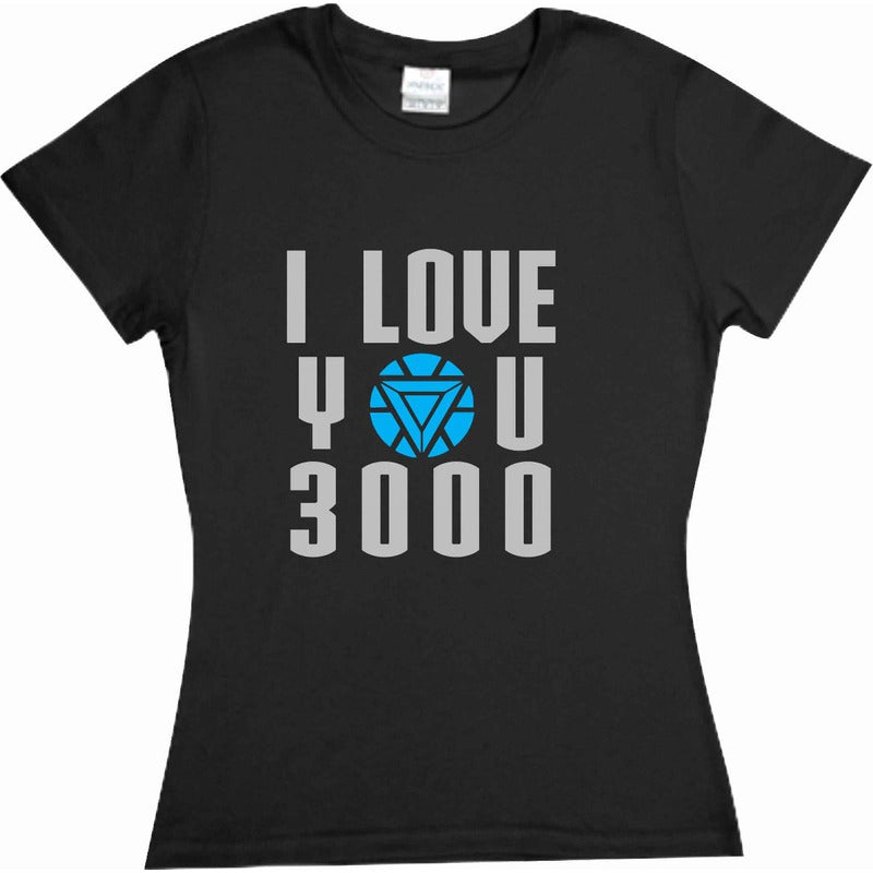 Playera Avengers Ironman I Love 3000 Endgame Dama Stark Tony