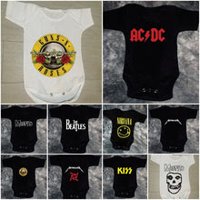 Cargar imagen en el visor de la galería, Pañalero Rock Nirvana Ac/dc Kiss Metalica Guns N Roses Etc
