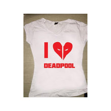 Cargar imagen en el visor de la galería, Playeras I Love Deadpool Dama Varios Modelos