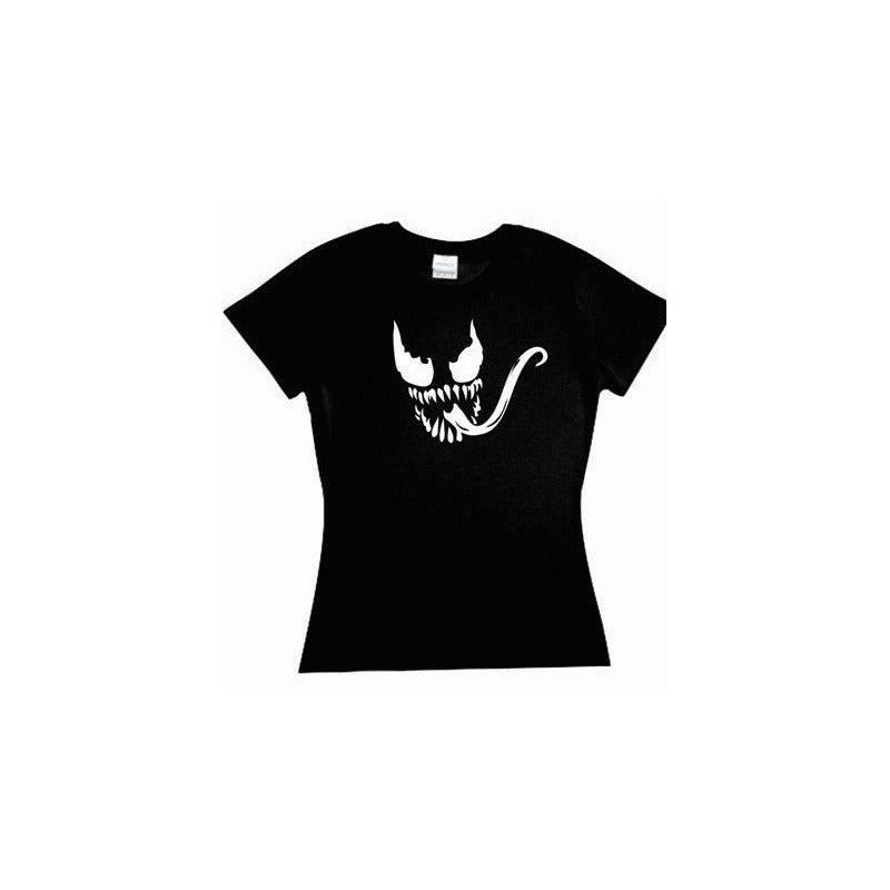 Playera Venom 2 Negro Marvel Dama