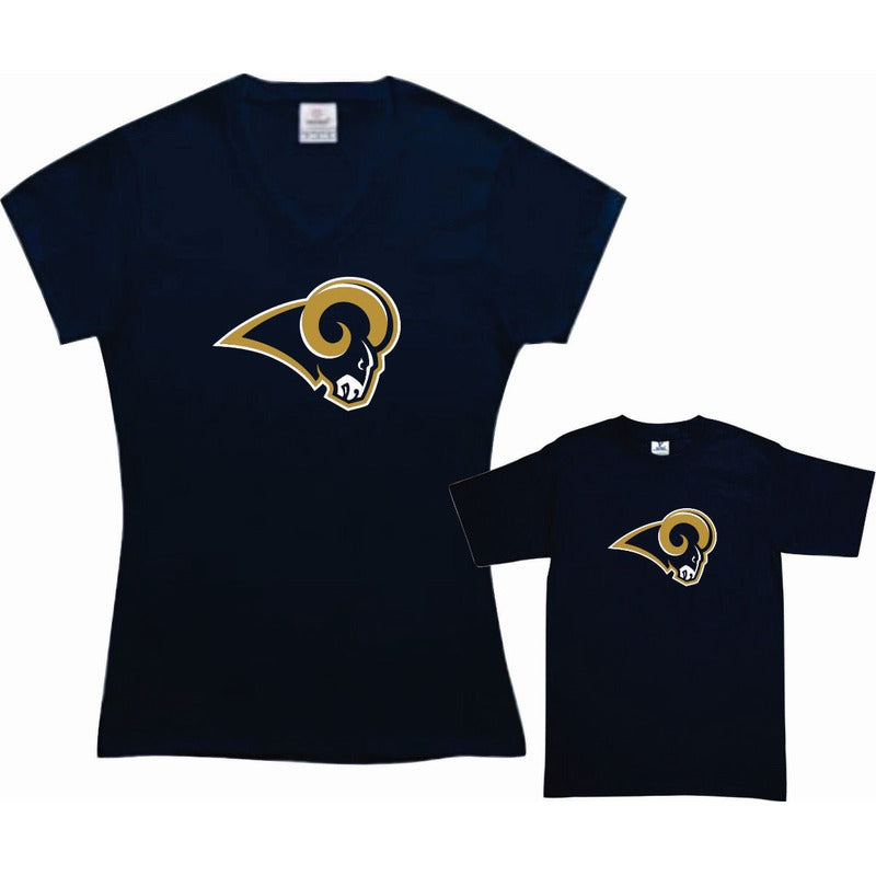Pkt 2 Playeras Rams Tipo Nfl Mama E Hijo Los Angeles Mod 1