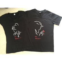 Cargar imagen en el visor de la galería, Pkt Playeras Pareja Bella & Bestia Novios San Valentin