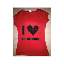 Cargar imagen en el visor de la galería, Playeras I Love Deadpool Dama Varios Modelos