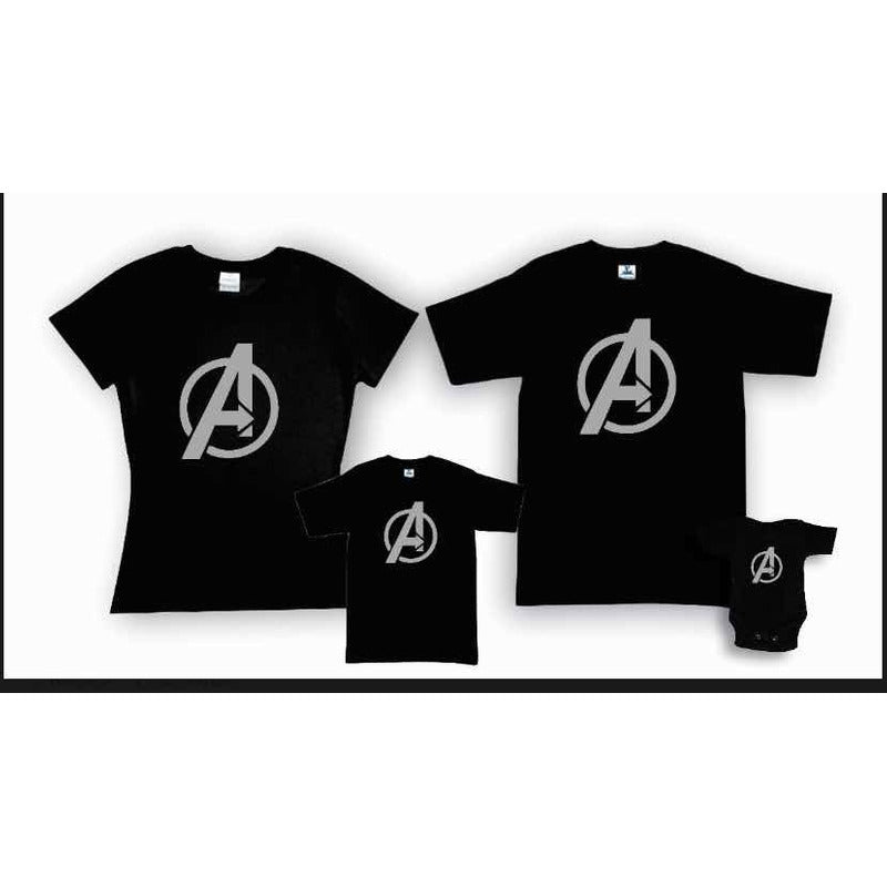 Pkt 4 Playeras Avengers Endgame Familia Evento 1 Talla Xxl