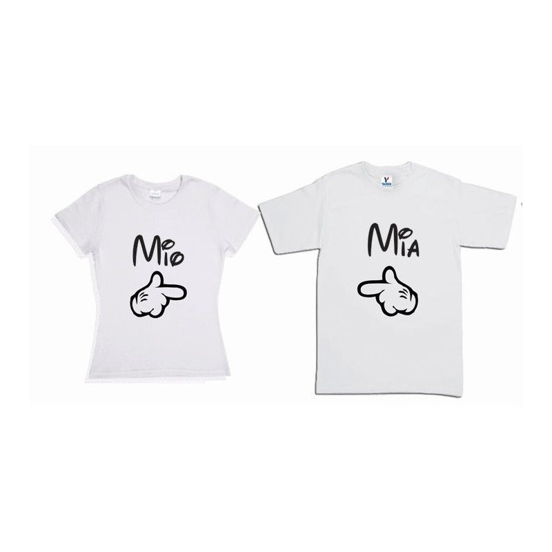 Pkt Playerasmickey Hands Pareja Novios San Valentin