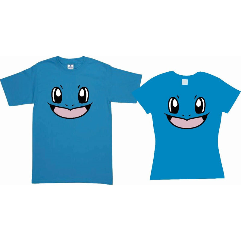 Pkt 2 Playeras Pokemon Squirtle 2 Pareja Familia Evento Rey
