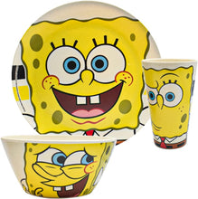 Cargar imagen en el visor de la galería, Bob Esponja Vajilla Bambu 12 piezas para 4 personas