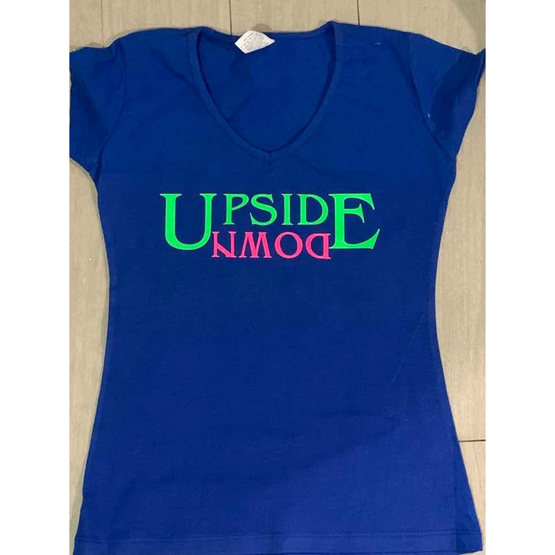 Stranger Things Playera Upside Down Neón