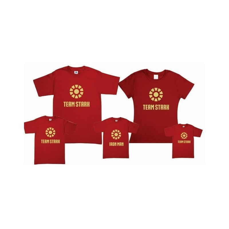 Pkt 5 Playeras Familia Iron Man Stark Día Del Padre Personal