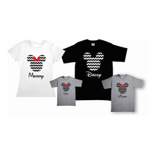Cargar imagen en el visor de la galería, Pkt 4 Playeras Mickey & Minnie Mouse Familia Evento Viajes