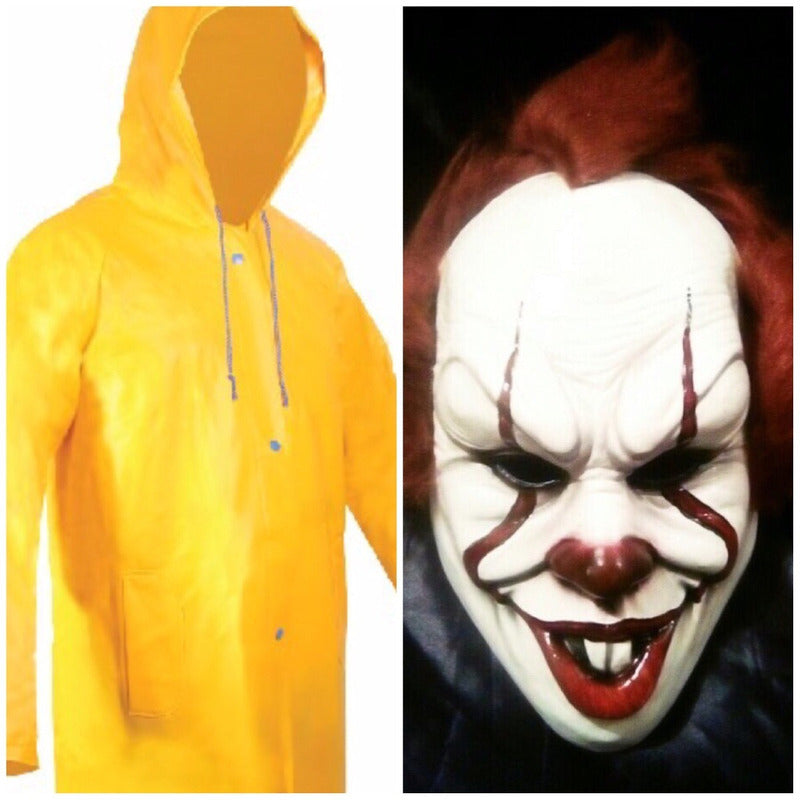 Pkt Eso It Pennywise Payaso Mascara E Impermeable Disfraz
