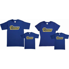 Cargar imagen en el visor de la galería, Pkt 4 Playeras Rams Tipo Nfl Papa E Hijo Los Angeles Rey 2