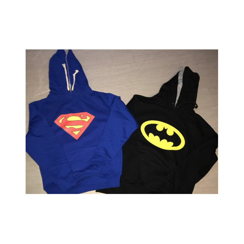Pkt 2 Sudaderas Superman & Batman Dc Comics Adulto / Infanti