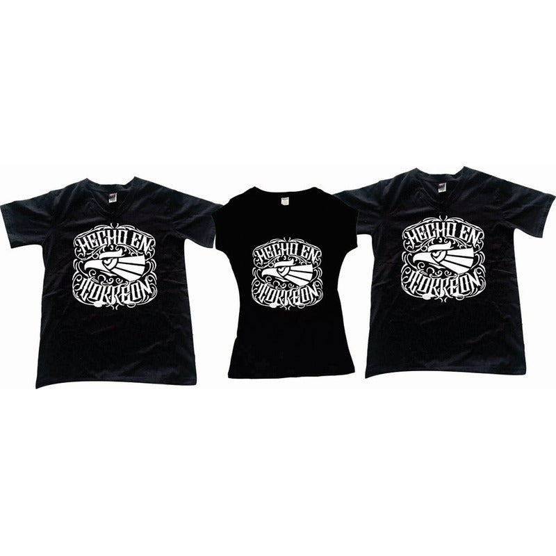 Pkt 3 Playeras Familia Hecho En Torreon Personalizada