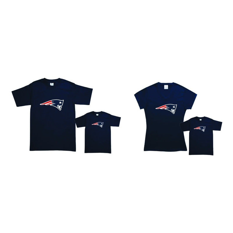 Pkt 4 Playeras Patriotas New England Tipo Nfl Familia Pats